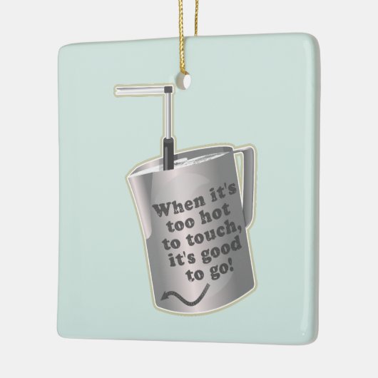 バリスタカフェミルク温暖化ジューグ セラミックオーナメント (左)