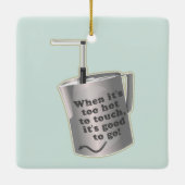バリスタカフェミルク温暖化ジューグ セラミックオーナメント (裏面)