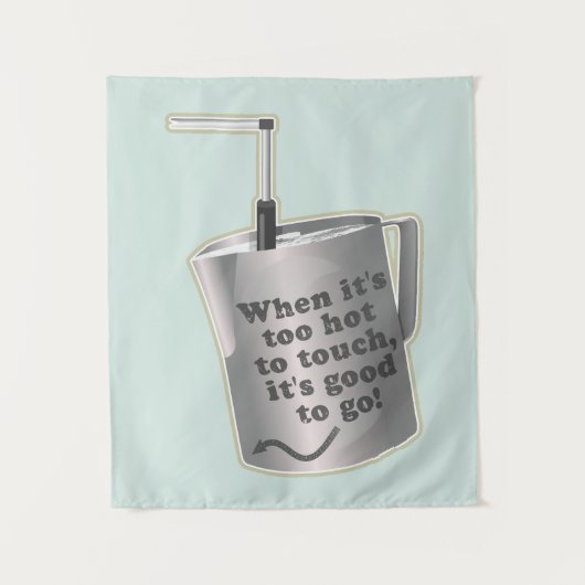 バリスタカフェミルク温暖化ジューグ タペストリー (正面)