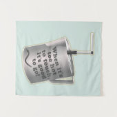 バリスタカフェミルク温暖化ジューグ タペストリー (正面(横))