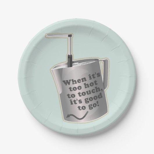 バリスタカフェミルク温暖化ジューグ ペーパープレート (正面)