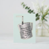 バリスタカフェミルク温暖化ジューグ ポストカード (スタンド正面)