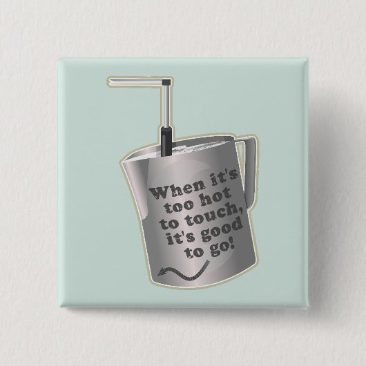 バリスタカフェミルク温暖化ジューグ 缶バッジ (正面)