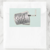 バリスタカフェミルク温暖化ジューグ 長方形シール (バッグ)