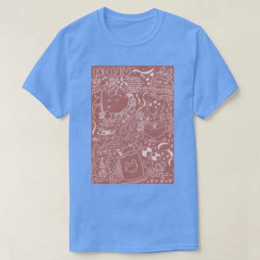 バリスタキャットメニュー Tシャツ (デザイン正面)