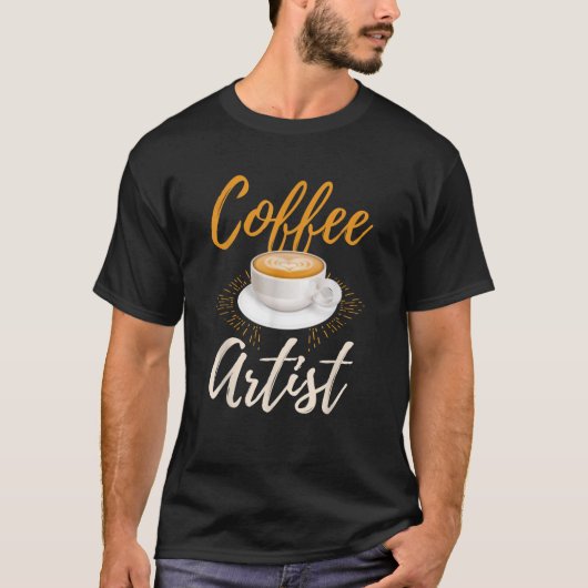 バリスタコーヒーアーティス最高のトーコーヒーメおもしろいーカー Tシャツ (正面)