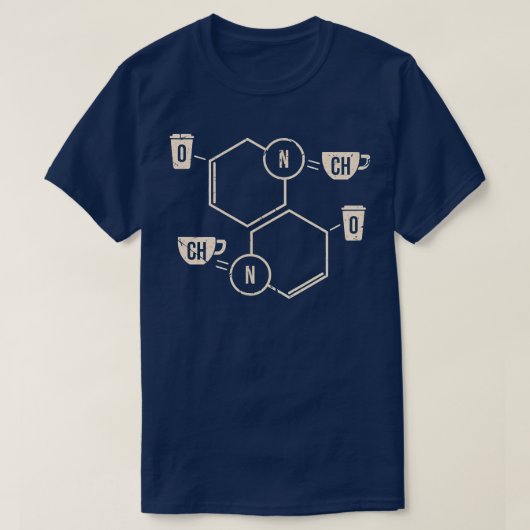 バリスタコーヒークリームケミカルエレメンツPeriodic ta Tシャツ (デザイン正面)