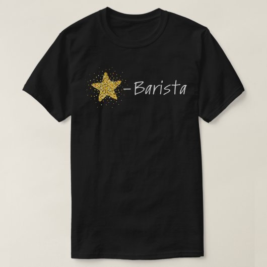 バリスタコーヒーショップ従業員コーヒー Tシャツ (デザイン正面)