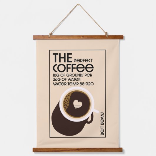バリスタコーヒーショップ 吊り下げ型タペストリー (正面)