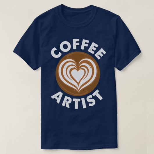 バリスタコーヒーハウスコーヒーアート Tシャツ (デザイン正面)