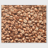 バリスタコーヒーハウスショップコーヒー豆パターン ラッピングペーパー (フラット)