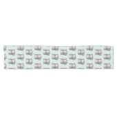 バリスタコーヒーメイキングおもしろい医師 ショートテーブルランナー (横)