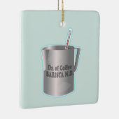 バリスタコーヒーメイキングおもしろい医師 セラミックオーナメント (右)