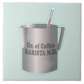 バリスタコーヒーメイキングおもしろい医師 タイル (正面)