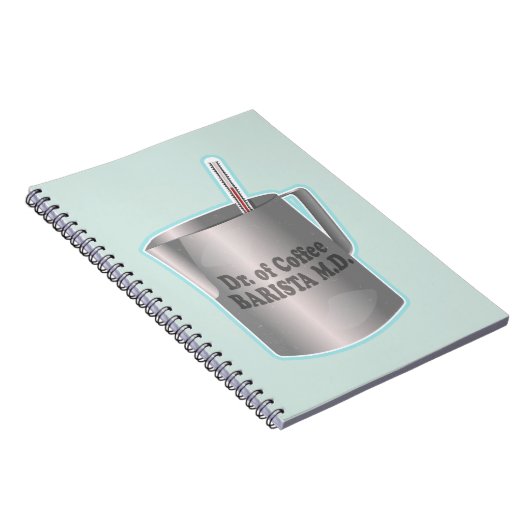 バリスタコーヒーメイキングおもしろい医師 ノートブック (右側)