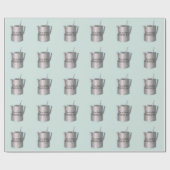 バリスタコーヒーメイキングおもしろい医師 ラッピングペーパー (フラット)