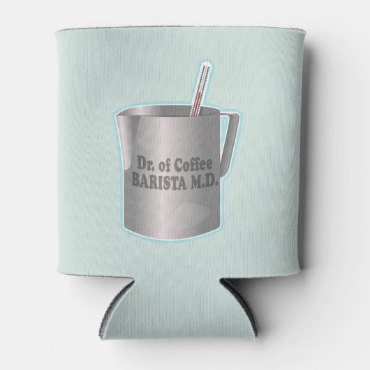 バリスタコーヒーメイキングおもしろい医師 缶クーラー (正面)