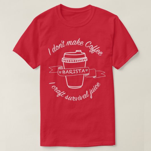 バリスタサバイバルジュース Tシャツ (デザイン正面)