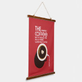 バリスタスコーヒーカフェ 吊り下げ型タペストリー (傾斜あり)