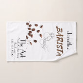 バリスタハンドタオルを叩く。編集可能 ハンドタオル (ハンドタオル)