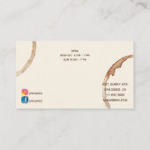 バリスタモダンミニマル喫茶店カフェ 名刺 (裏面)