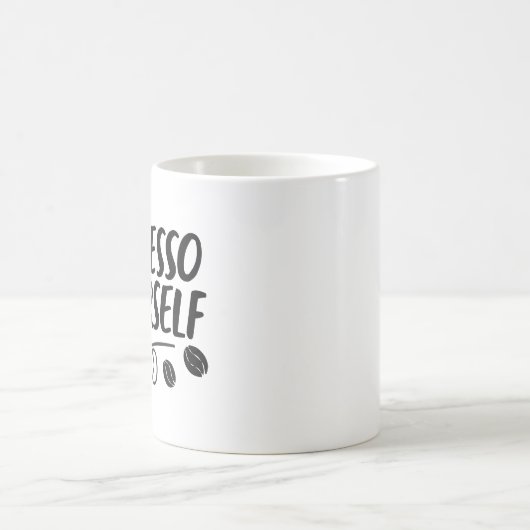 バリスタユーモアエスプレッソユアパン引用文マグ コーヒーマグカップ (中央)