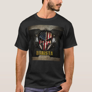バリスタ米国国旗のマスク Tシャツ