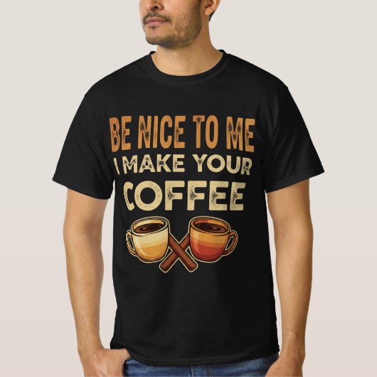 バリスタ+カフェ+ギフト Tシャツ (正面)