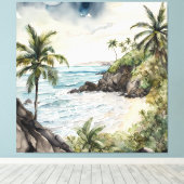 バリズトロピカルビーチ キャンバスプリント (インサイチュ (ウッドフロア))