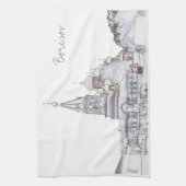 バリソフバリゾーベラルーシ教会建築 キッチンタオル (縦)