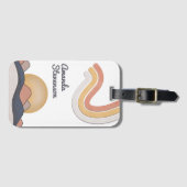 バリトロピカルアイランドパーソナライズされた ラゲッジタグ (正面横)