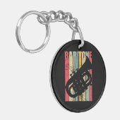 バリトンサクソフォンホルンマーチングバンド専攻のギアL キーホルダー (正面左)