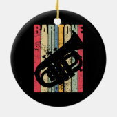 バリトンサクソフォンホルンマーチングバンド専攻のギアL セラミックオーナメント (裏面)