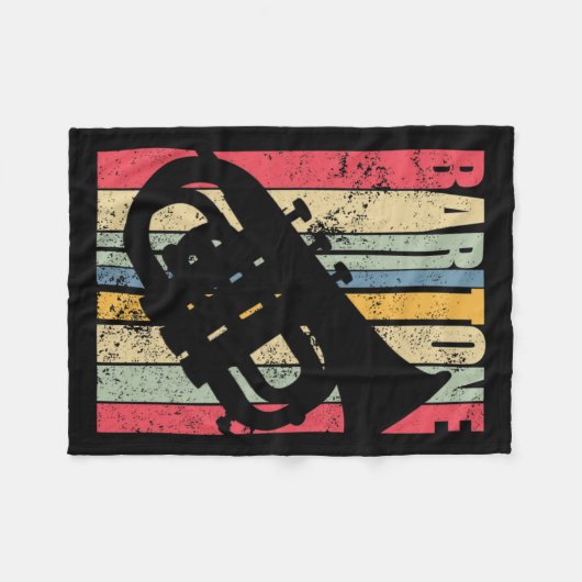 バリトンサクソフォンホルンマーチングバンド専攻のギアL フリースブランケット (正面(横))