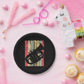 バリトンサクソフォンホルンマーチングバンド専攻のギアL ペーパープレート (パーティー)