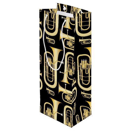 バリトンミュージシャンバンド先生 ワインギフトバッグ (裏面アングル)