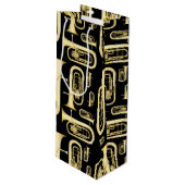 バリトンミュージシャンバンド先生 ワインギフトバッグ (正面アングル)