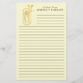 バリトンミュージシャン先生文具 便箋 (正面)