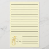 バリトンミュージシャン先生文具 便箋 (裏面)