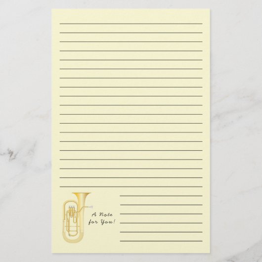 バリトンミュージシャン先生文具 便箋 (裏面)