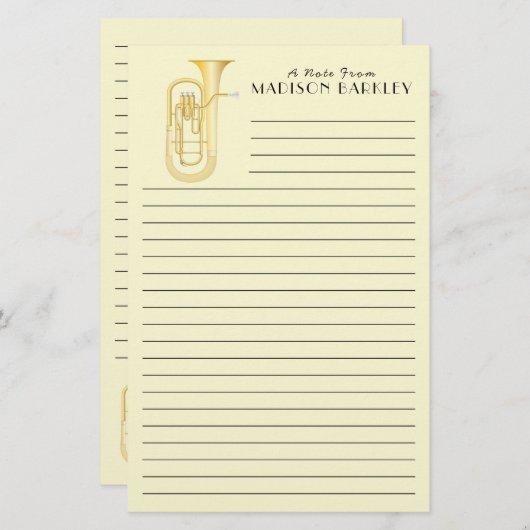 バリトンミュージシャン先生文具 便箋 (正面/裏面)