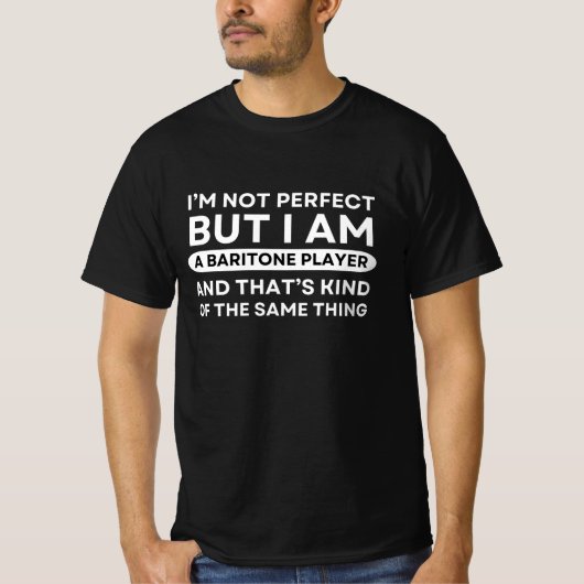 バリトン奏者ユーモア Tシャツ (正面)