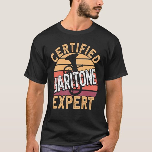 バリトン専門家ホーンユーフォニアムバリトン認定 Tシャツ (正面)