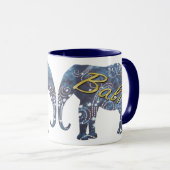 バリナイトろうけつ染めゾウ マグカップ (正面右)