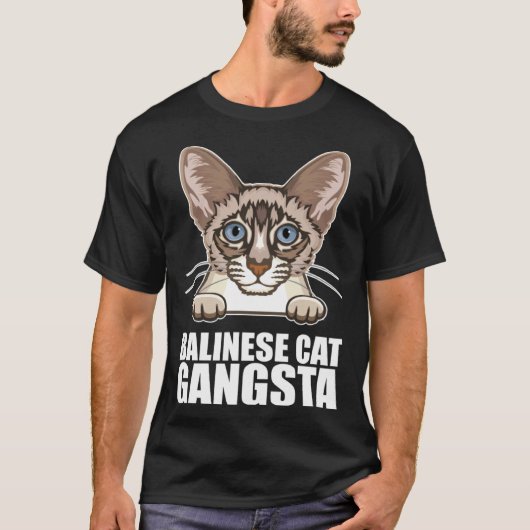 バリニーズの猫のヤンチャ坊主 1 Tシャツ (正面)