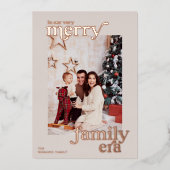 バリバリ楽しいファミリー時代のレトロ写真 箔シーズンカード (正面)