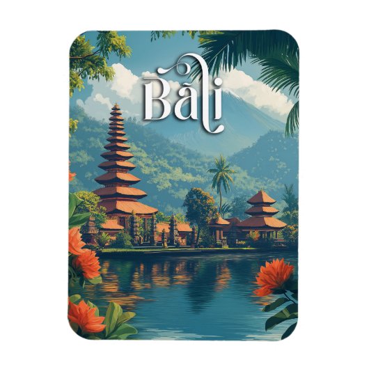 バリパラダイス：威厳のある山メルー マグネット (縦)