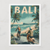 バリビーチインドネシアヴィンテージ有名なトラベルプレイス ポストカード (正面)