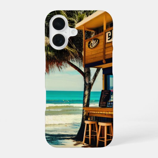 バリビーチカフェバー iPhone 16ケース (裏面)
