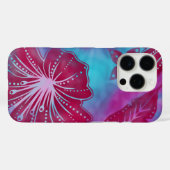 バリフラワーろうけつ染めトロピカルハワイアンマゼンタピンク Case-Mate iPhoneケース (裏面 (横))